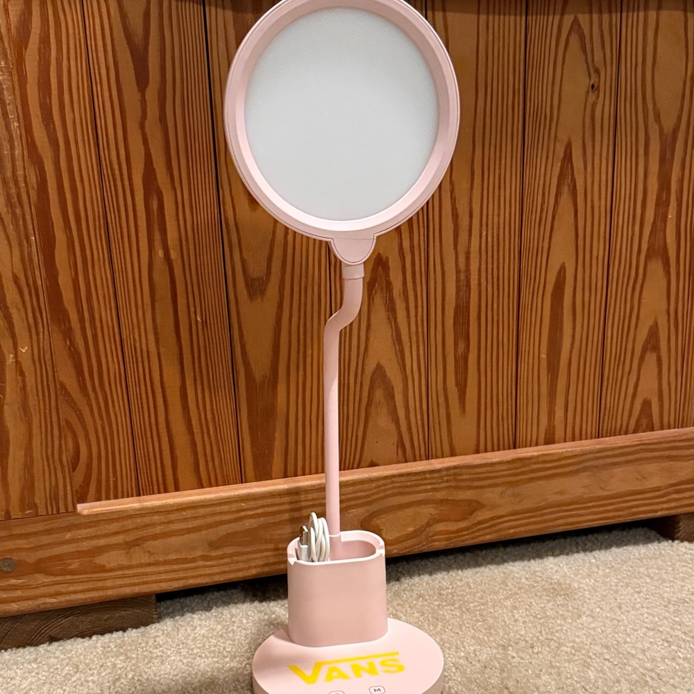 Vans Soft Pink Vanity Mirror with Organizer